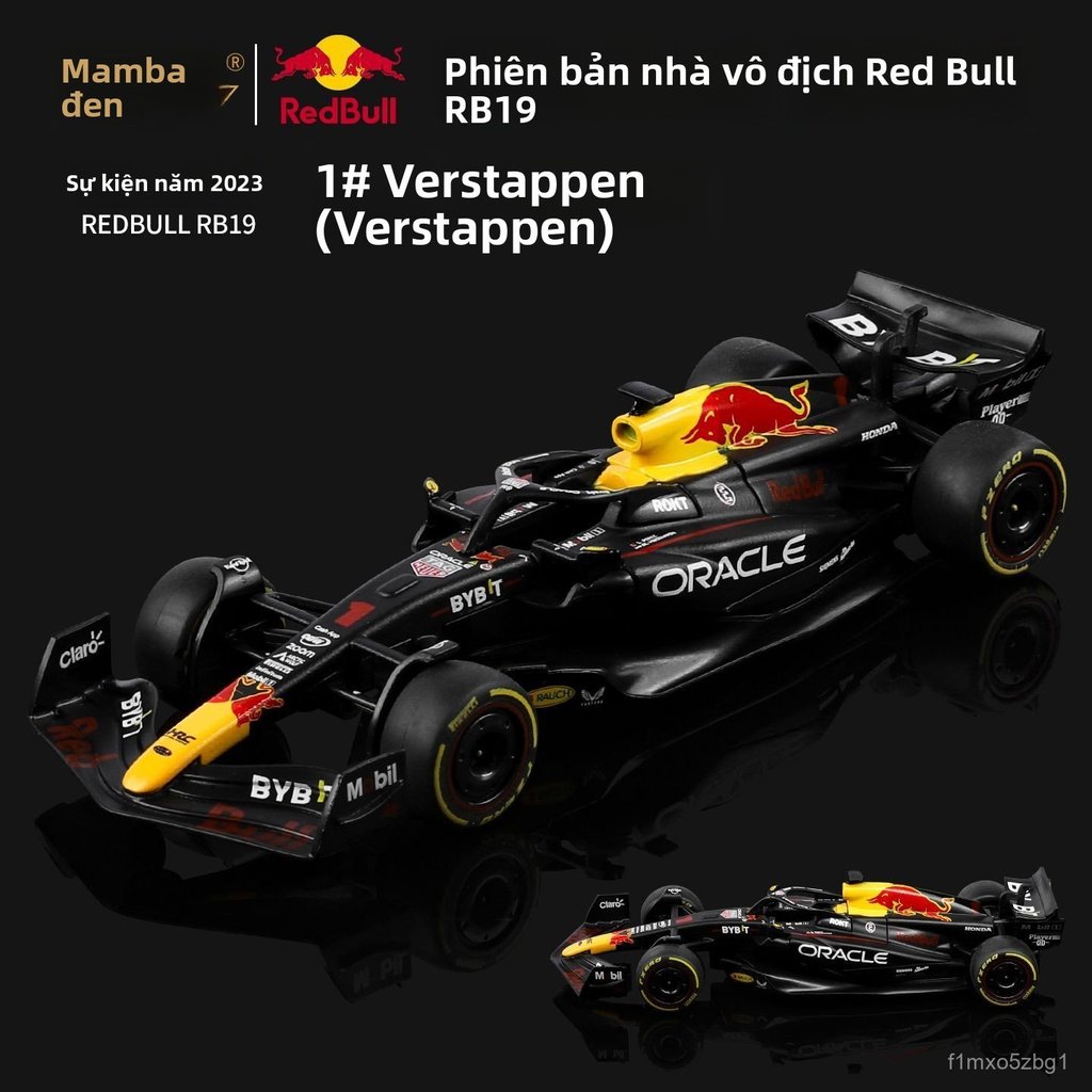 Mô hình xe đua Red Bull F1 RB19 vô địch 2023 Bburago 1/43 xe công thức 1 bằng hợp kim bộ sưu tập chí