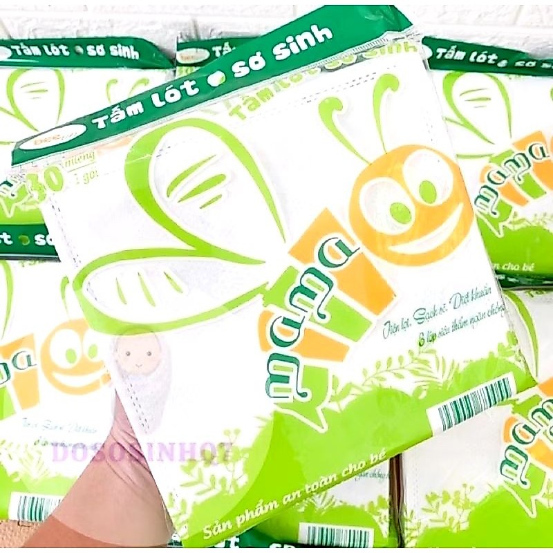 Tấm Lót Sơ Sinh Mama Chống Thấm An Toàn Cho Bé  (30 miếng/gói)