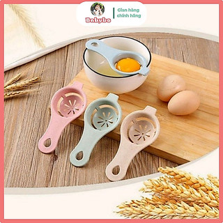 Muỗng, thìa tách lòng đỏ trứng làm bánh, chế biến đồ ăn dặm chất liệu nhựa lúa mạch an toàn cho sức khoẻ