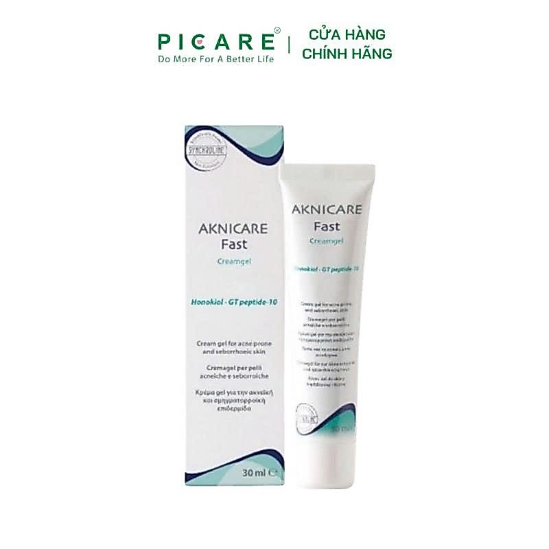 Kem giảm tổn thương viêm mụn kiểm soát bã nhờn Aknicare Fast Cream gel 30ml