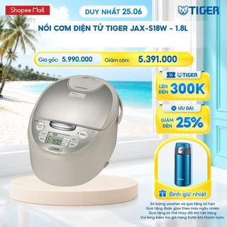 Nồi cơm điện tử tiger jax-s18w - 1.8l - hàng chính hãng