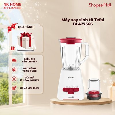 Máy xay sinh tố Tefal BL477566 - Công suất 800W, 5 tốc độ xay - Bảo Hành Chính Hãng 24 Tháng