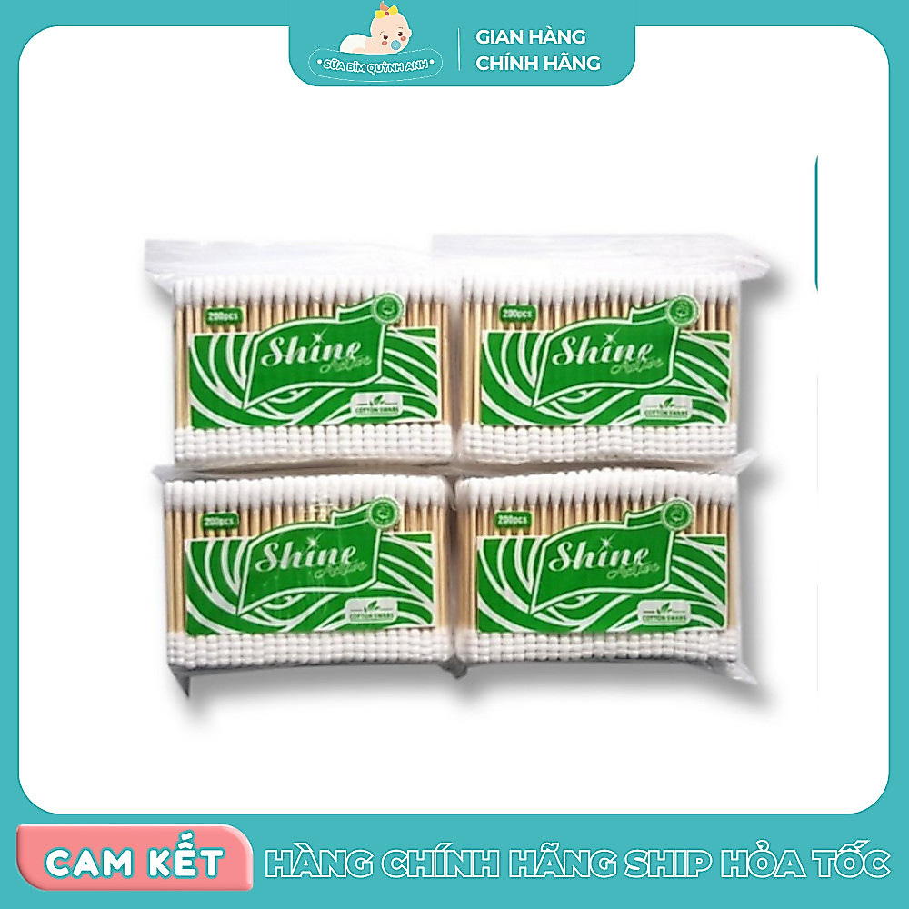Tăm bông người lớn thân trúc Shine Active