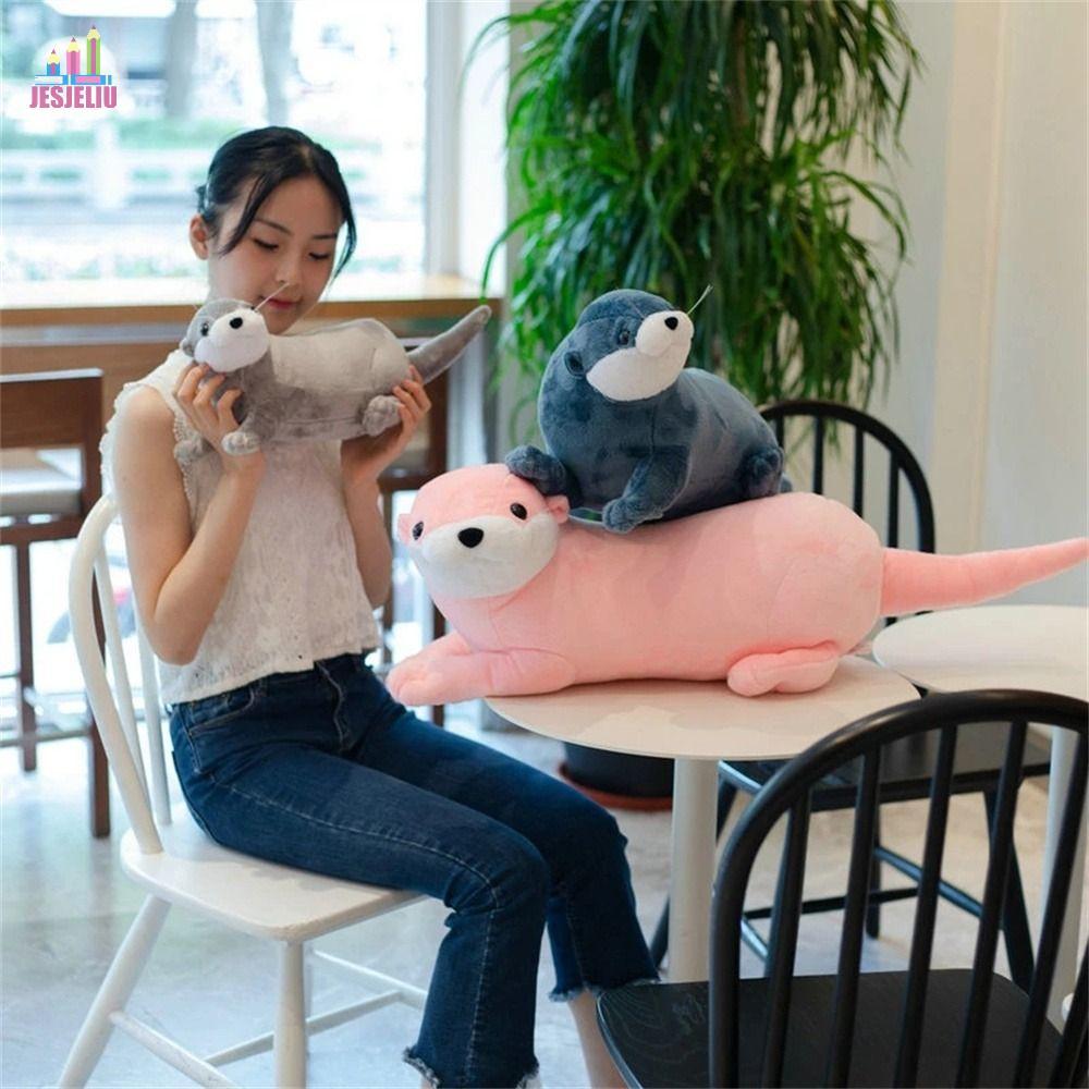 JESJELIU Otter Đồ chơi sang trọng Quà tặng sinh nhật Trang trí phòng Quà tặng cho trẻ em Otter Búp b