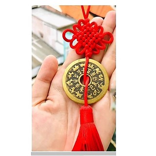 Đồng Xu Thái Tuế 12 Con Giáp - Đồng Xu Phong Thủy 4cm Bằng Đồng