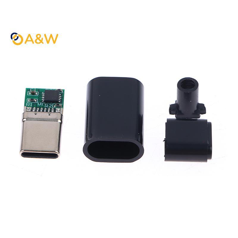 A & W 5A PD / QC Decoy Board 5V 9V 12V 15V 20V Mô-đun PD 2 3.0 DC Kích hoạt Cáp USB Type-C Nam Cắm Q