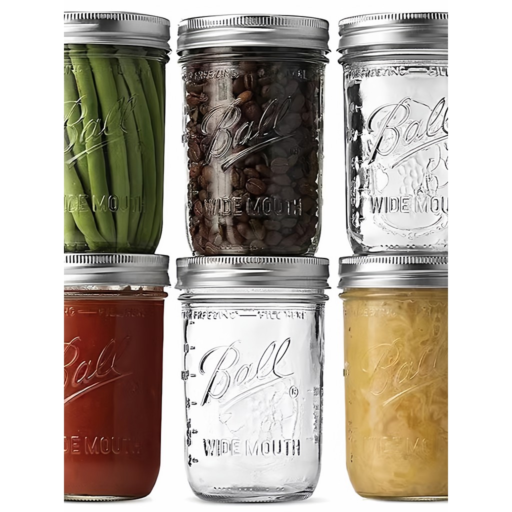 Mùa Hè Bóng Mason Jar Thủy Tinh Mỹ Trong Suốt Kín Sữa Lắc Salad Bình Yến Mạch Ăn Sáng Cốc Mason Jar