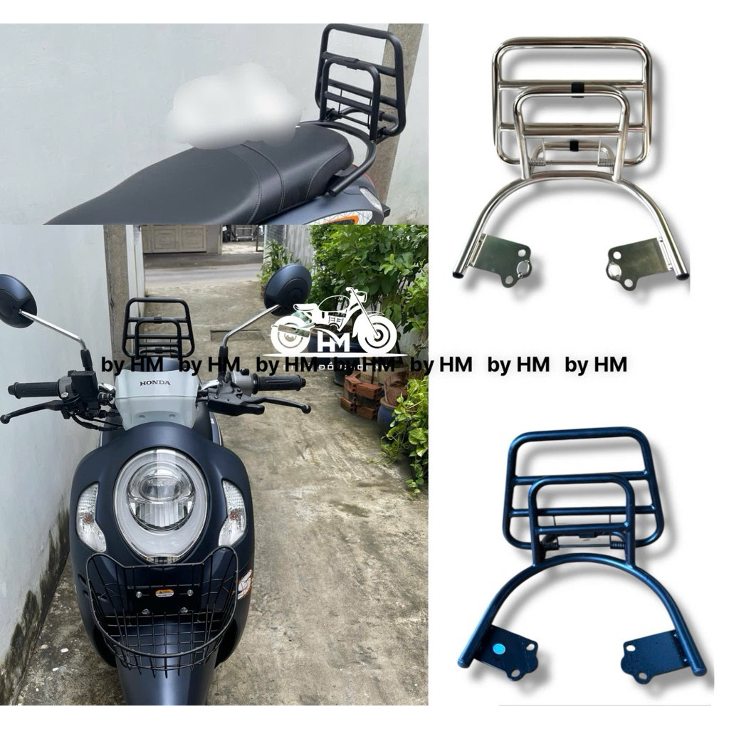 Cản scoopy - mẫu inox - scoopy tựa lưng inox 2014-2025 _2608