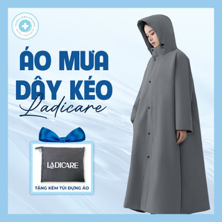   Loại tốt  Áo mưa LADICARE Măng Tô Có Dây Kéo - Áo Mưa Một Người Chất Liệu Vải Da Cá Cao Cấp Siêu Bền 
