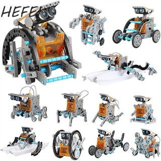 Đồ chơi thí nghiệm khoa học HEFEI, Đồ chơi Robot năng lượng mặt trời DIY xây dựng năng lượng mặt trời, Quà tặng cho trẻ em Bộ lắp ráp 12 trong 1 được hỗ trợ học tập Robot giáo dục Bé trai và Bé gái