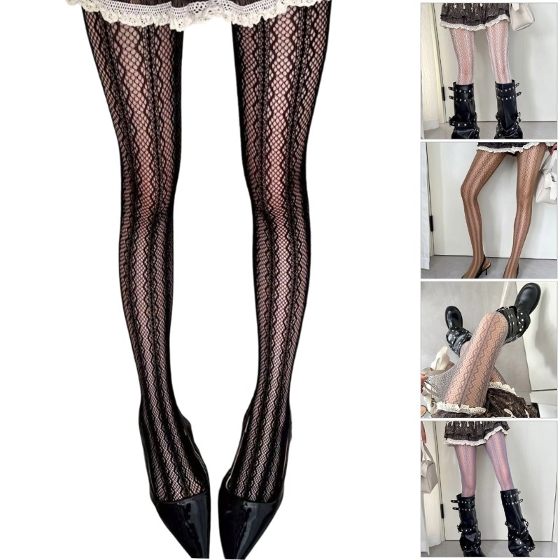 CH Rỗng Quần Ren Vải Nylon Mềm Quần Lót Họa Tiết Sọc Sóng