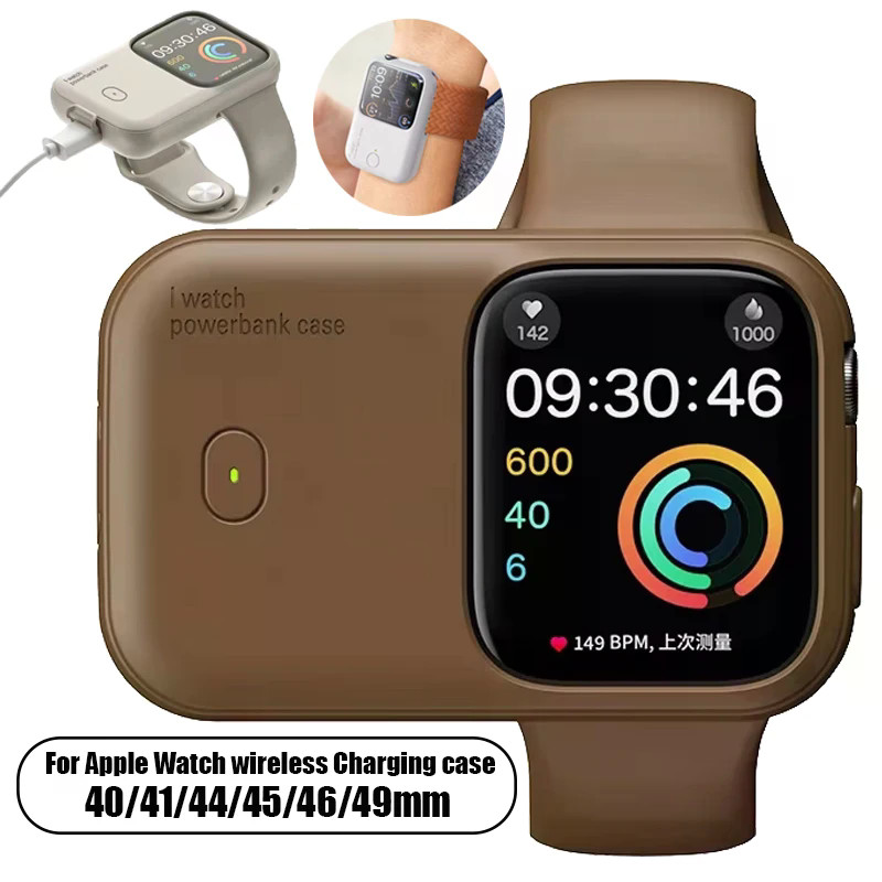 Bộ sạc di động không dây Power Bank Case cho Apple Watch 40 45 44MM 46MM Pin dự phòng Sạc Powerbank 