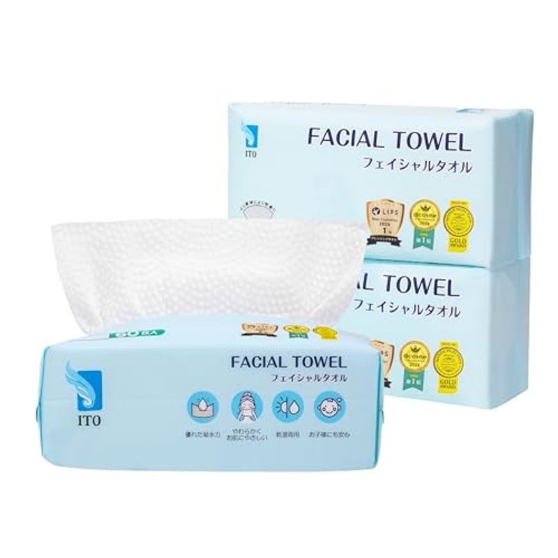 ITO Cleansing Towel Facial Towel OEKO-TEX Certified Gentle for Babies ITO Original Shark Pattern Emb