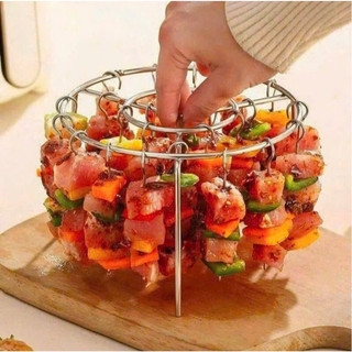 Giá xiên thịt nướng tiện lợi thích hợp cho nồi chiên không dầu (tặng kèm que xiên)