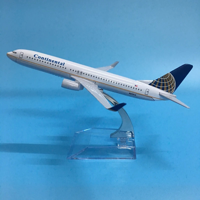 1: 400 16cm Máy Bay Hành Khách Boeing B737-800 N27213 Continental Airlines Hợp Kim Airbus Juguetes Đ