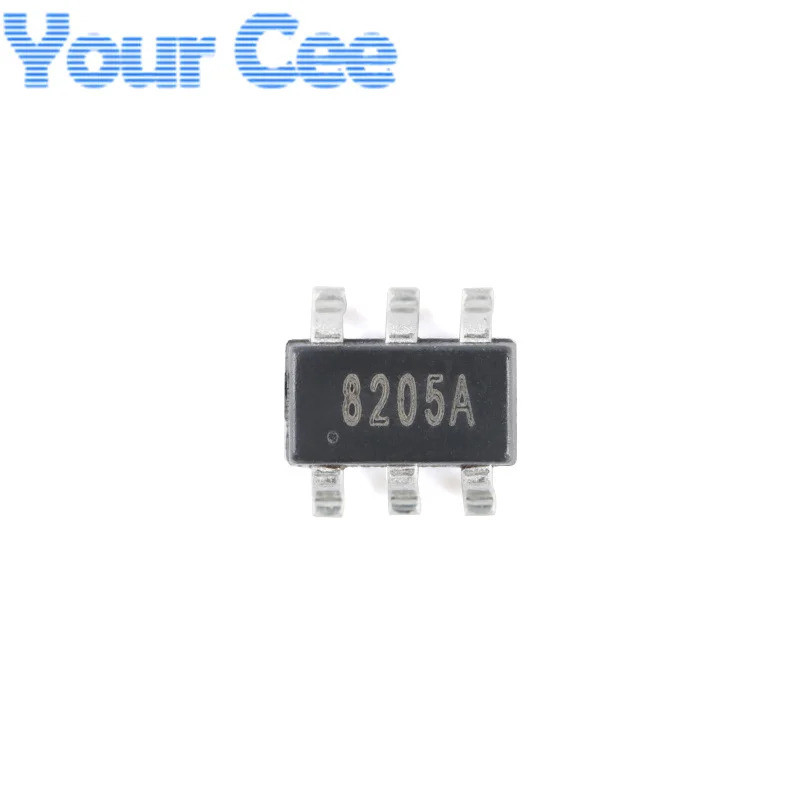 10 Chiếc 8205A 8205 SOT-23-6 20V / 5A Dual N-kênh MOS Chip Mới Ban Đầu SMD IC