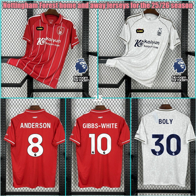 Áo bóng đá nam Nottingham Forest sân nhà mùa giải 2025/2026