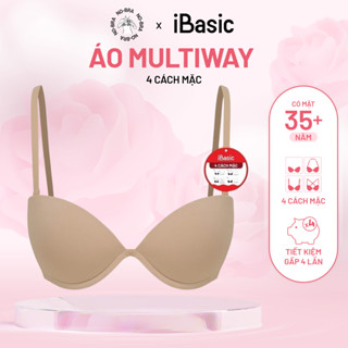 Áo ngực có gọng iBasic mút vừa multiway 4 kiểu mặc cup 3/4 PK116
