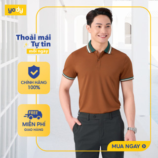  [SALE ĐG] Áo Polo Cafe Nam Yody thấm hút mồ hôi, chống tia UV, khử mùi thoải mái APM7213 MCPO25A219