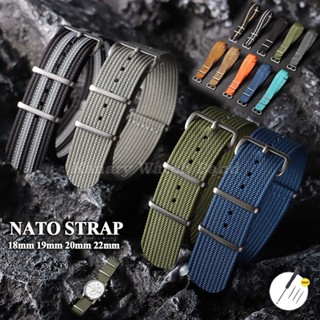 NATO Nylon Militray Universal Watch Band 18mm 19mm 20mm 22mm Vải Vải Vải Một Mảnh Vòng ZULU Vòng Tay Nam Nữ Thể Thao Dây Đeo Tay Cho Seiko Cho Phụ Kiện Đồng Hồ Omega 