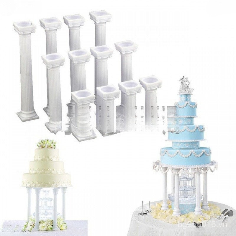 Hỗ Trợ Nhiều Lớp Bánh La Mã Cột Chiếc Lớn Vừa Nhỏ Giá Đỡ DIY Hỗ Trợ Thanh Trang Trí Cột La Mã 4 Retr