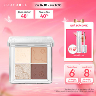 JUDYDOLL Bảng Phấn Mắt 4 Màu 4-Color Eyeshadow Chất Mịn, Dễ Tán