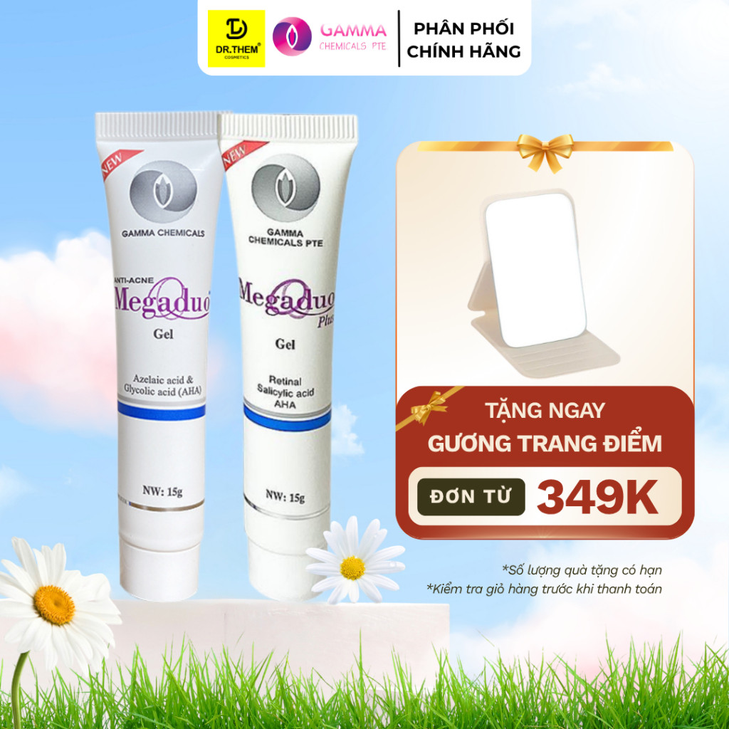 Megaduo Gel/Plus Gamma 15g-30g, Gel Giảm Mụn Ẩn, Thâm, Đầu Đen Cho Da Dầu Mụn - Dr Thêm