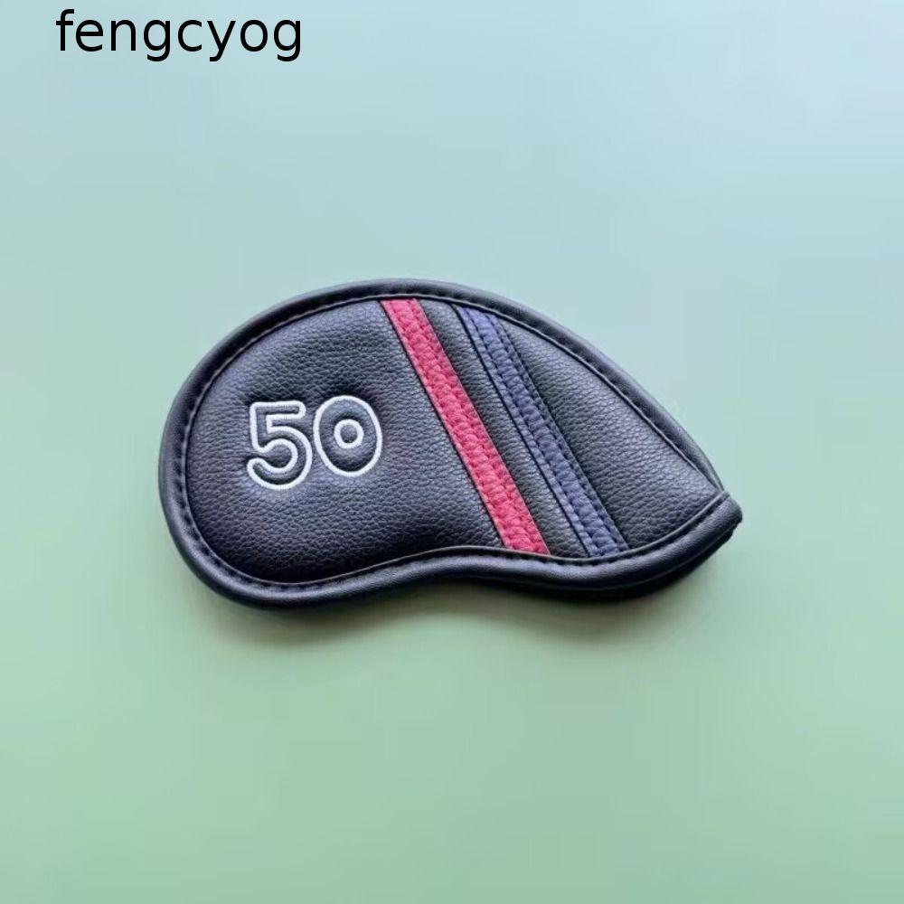 FENGCY Golf Wedge Cover, Da PU 56 58 60 Độ Sand Wedge Headcover, Black / White Angle Club Big Number