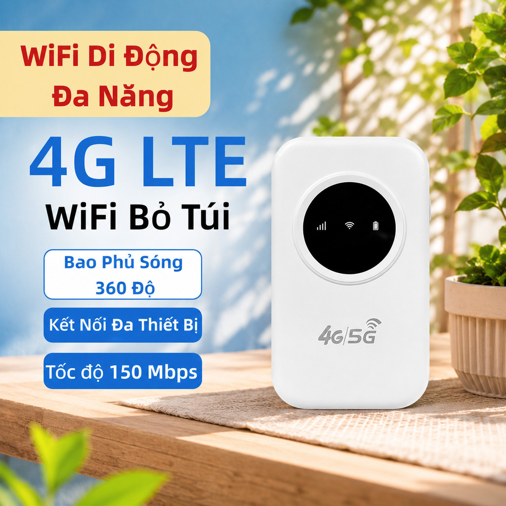 Bộ Phát WiFi 4G Router WiFi Di Động Bộ Phát WiFi 5G Thiết Bị Phát Mạng Không Dây Bộ Phát WiFi Du Lịc