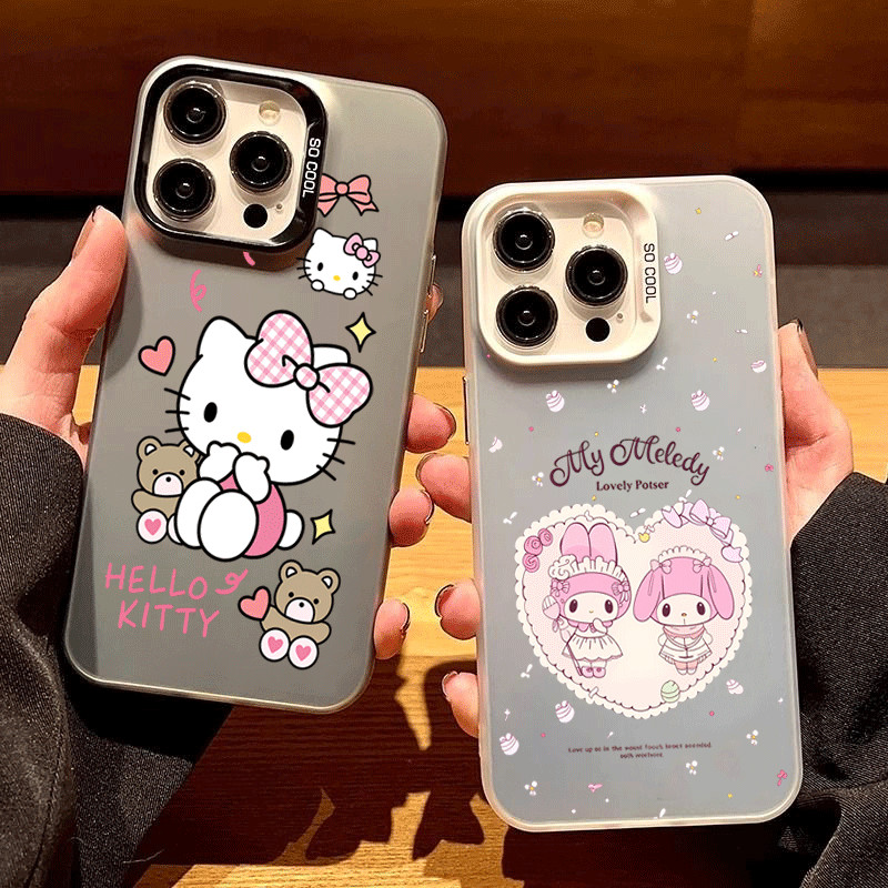Hello Kitty Và Melody Ốp Lưng Cho OPPO A60 A16 A17 A16K A16S A9 A5 A57 A36 A38 A18 A58 RENO 6 8 10 1