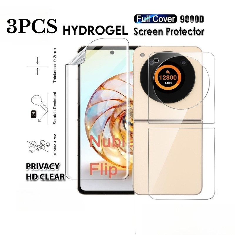 1-3 Chiếc Mềm Hydrogel Phim Có Thể Gập Lại Điện Thoại Cho ZTE nubia Flip3 Flip2 Flip Bảo Vệ Màn Hình
