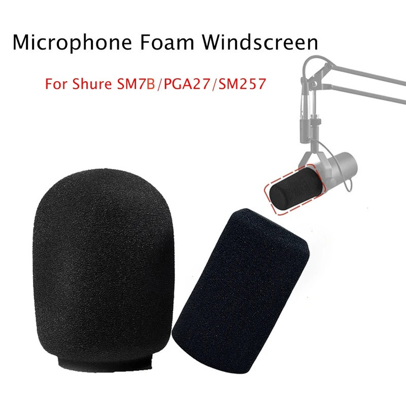 2 Kính Chắn Gió Cho Shure SM7B, Vỏ Lọc Micro Pop, Vỏ Xốp Mic Thay Thế Giảm Tiếng Ồn Cho SM7B PGA27 S