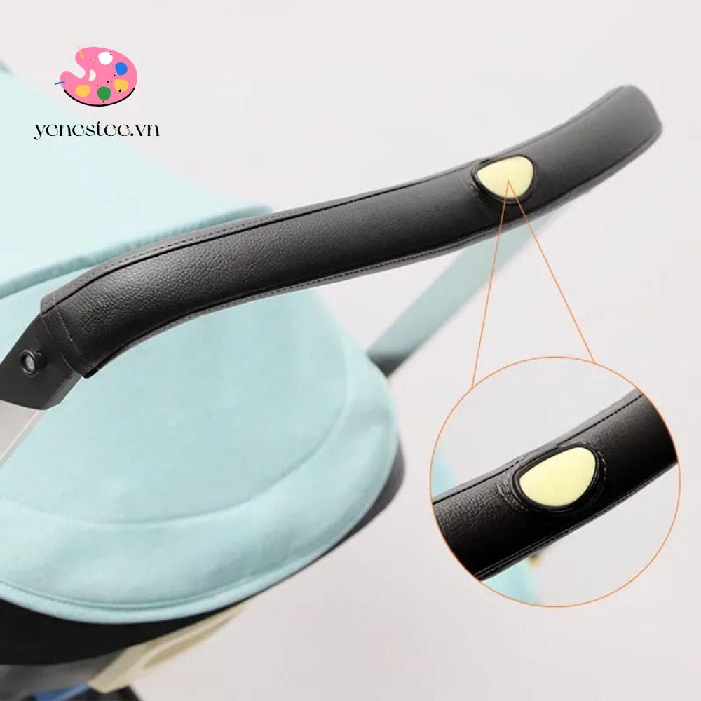 Vỏ bọc tay cầm xe đẩy YENESTEE, Vỏ đai bảo vệ tay vịn có thể giặt được, Phụ kiện xe đẩy da PU Doona 