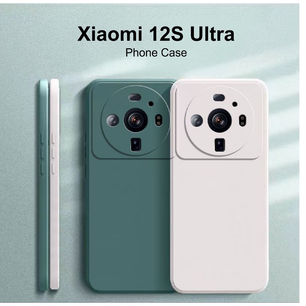 【 imamura 】 Dành Cho Xiaomi 12S Ultra Fall Chống Silicon Full Case Vỏ Điện Thoại Màu Trơn Cổ Điển