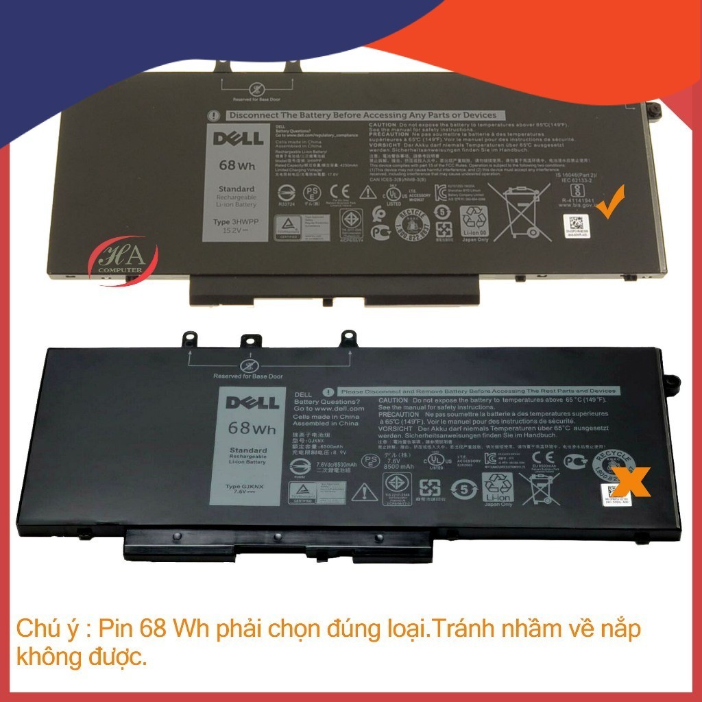 Pin Thay Thế Laptop Dell Latitude 5411