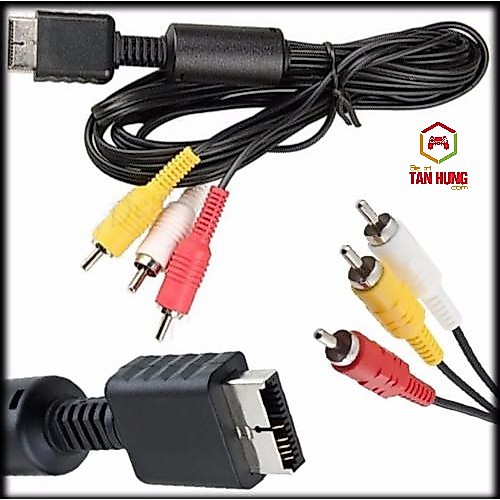 Dây Cáp Chuyển Đổi Ps2 / Ps3 Av 3 màu 5 màu dài 1.8m, dây cáp hình ảnh âm thanh cho Ps2, Ps3 chuẩn A