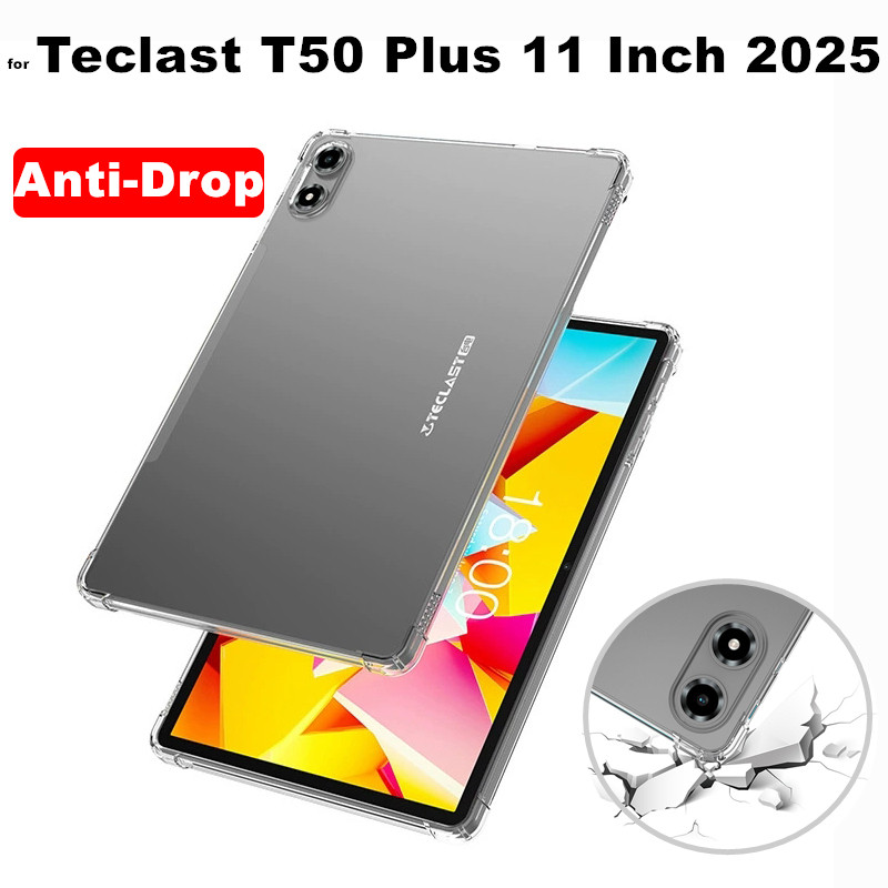 Dành Cho Teclast T50 Plus 11 Inch 2025 Ốp Lưng Trong Suốt Túi Khí Silicon Mềm TPU Bảo Vệ Chống Sốc C