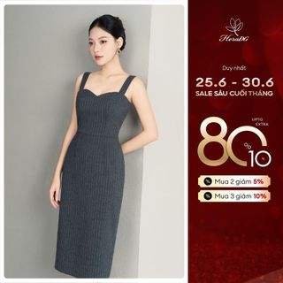 Đầm 2 dây cúp ngực dáng ôm HeraDG thiết kế sang trọng, thích hợp cho các buổi tiệc nhẹ, chất liệu dạ cao cấp - WDPBC3005
