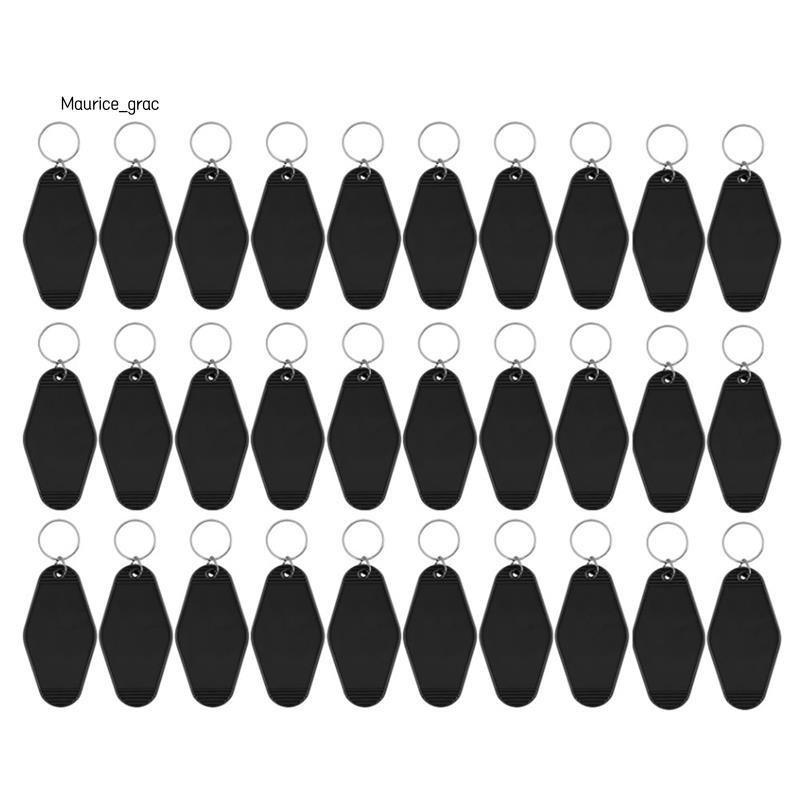 30Pack Motel Móc Khóa Khoảng Trống Vintage Motel Móc Khóa Thăng Hoa Trống Móc Khóa Cho Vinyl DIY Thủ