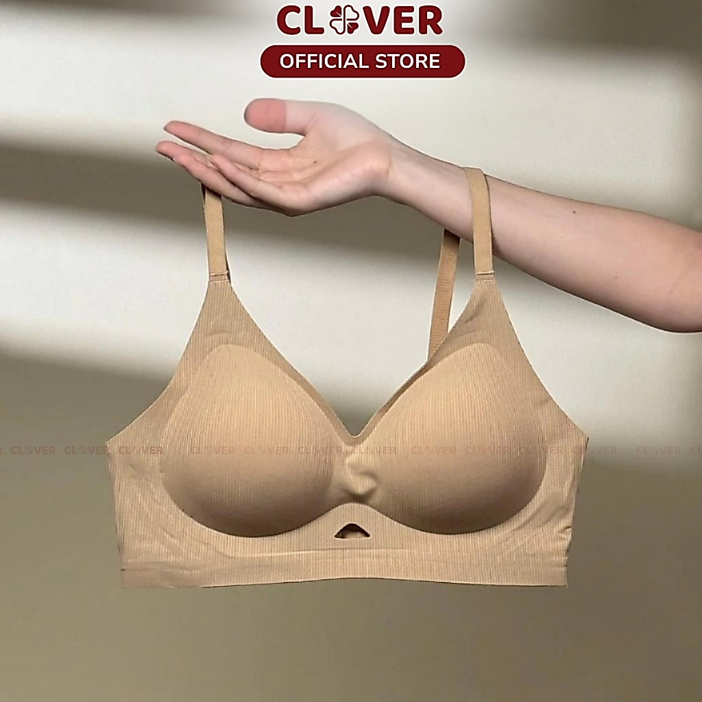 [HỎA TỐC HCM ] Áo Ngực Áo Bra Nữ Cài Sau SuMỏng Không Gọng Mút Đệm Gom Quả Chống Xệ CLOVER 048
