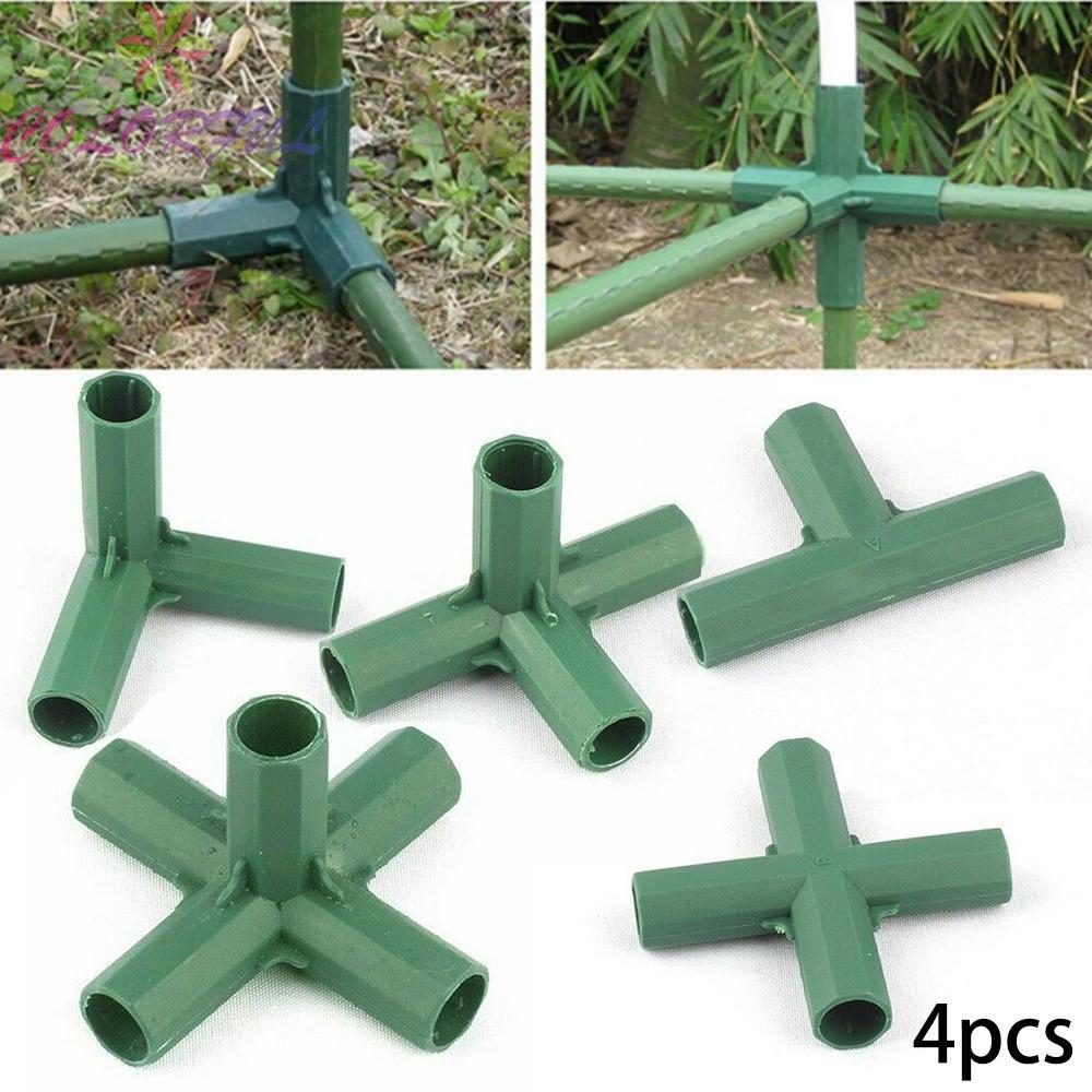 Connectors 4Pcs DIY Green 16mm Awning Joints Garden Greenhouse Plastic