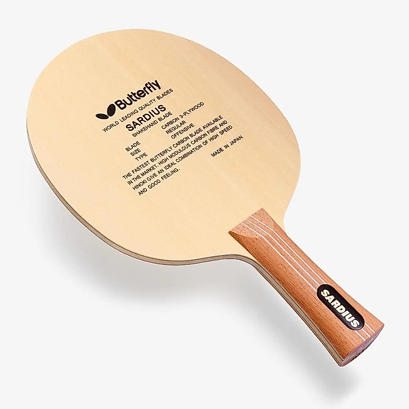 Cốt Vợt Bóng Bàn Butterfly SARDIUS Cấu Tạo 3 Lớp Gỗ 2 lớp Carbon, Chính hãng Butterfly Made In Japan