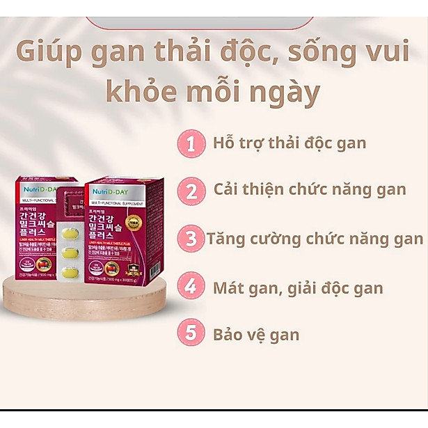 Viên Uống bổ sung Canxi hữu cơ giúp xương khớp chắc khỏe + Thải độc gan Nutri D-DAY hỗ trợ chức năng