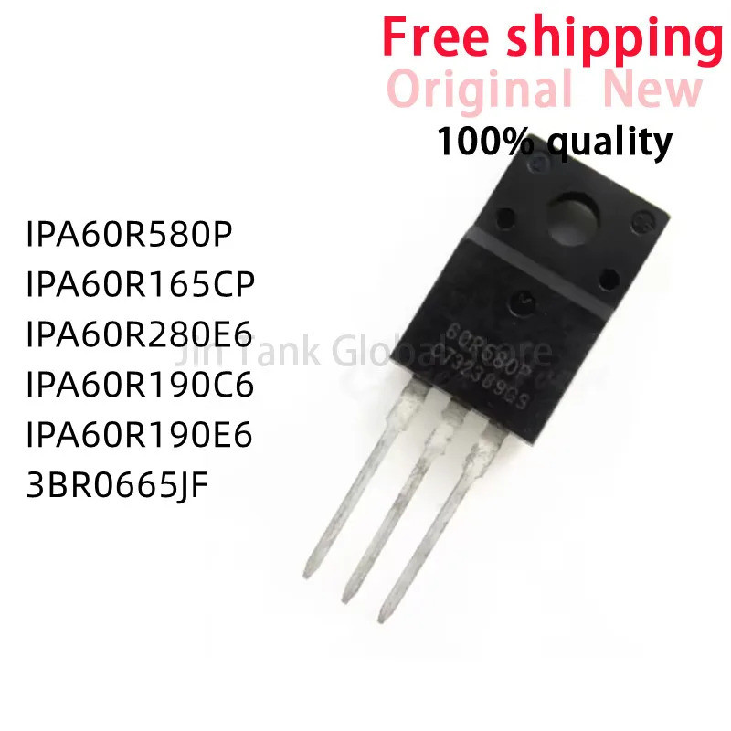 5 Chiếc 60R580P 6R165P 6R280E6 6R190C6 6R190E6 IPA60R580P IPA60R165CP IPA60R280E6 IPA60R190C6 IPA60R