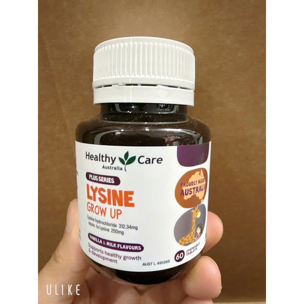 Viên bổ sung Lysine cho bé của Healthy Care Úc, 60 viên