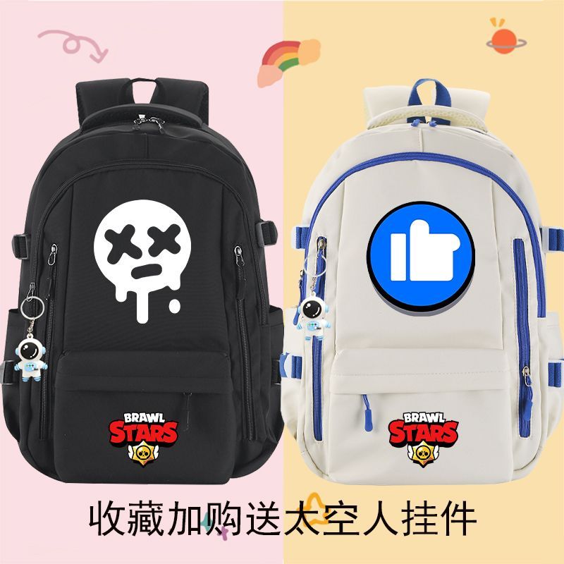 BrawlStars BrawlStars Zeus Red Thumb Game Ngoại Vi Ba Lô Nam Nữ Học Sinh Tiểu Học Schoolbag