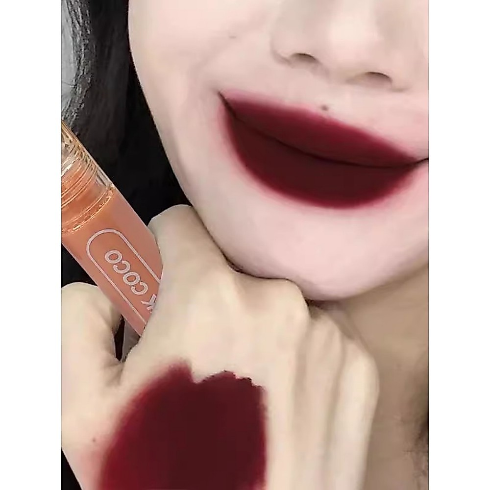 Táo tàu Red One Áp dụng Aura hoàn toàn mởBầu không khí lạnh Lip Mud Matte Surface Drag Sister Pseudo