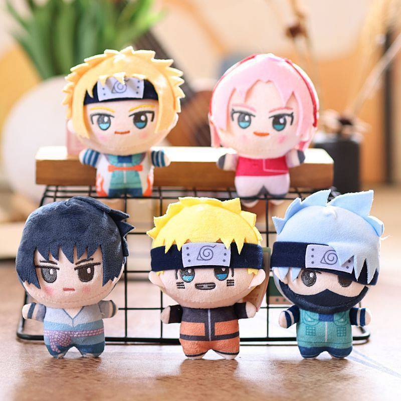 Naruto Starfish Anime Plush Key Chain Pendant Cartoon Naruto Doll Toy Bags Hanging Ornament crfs