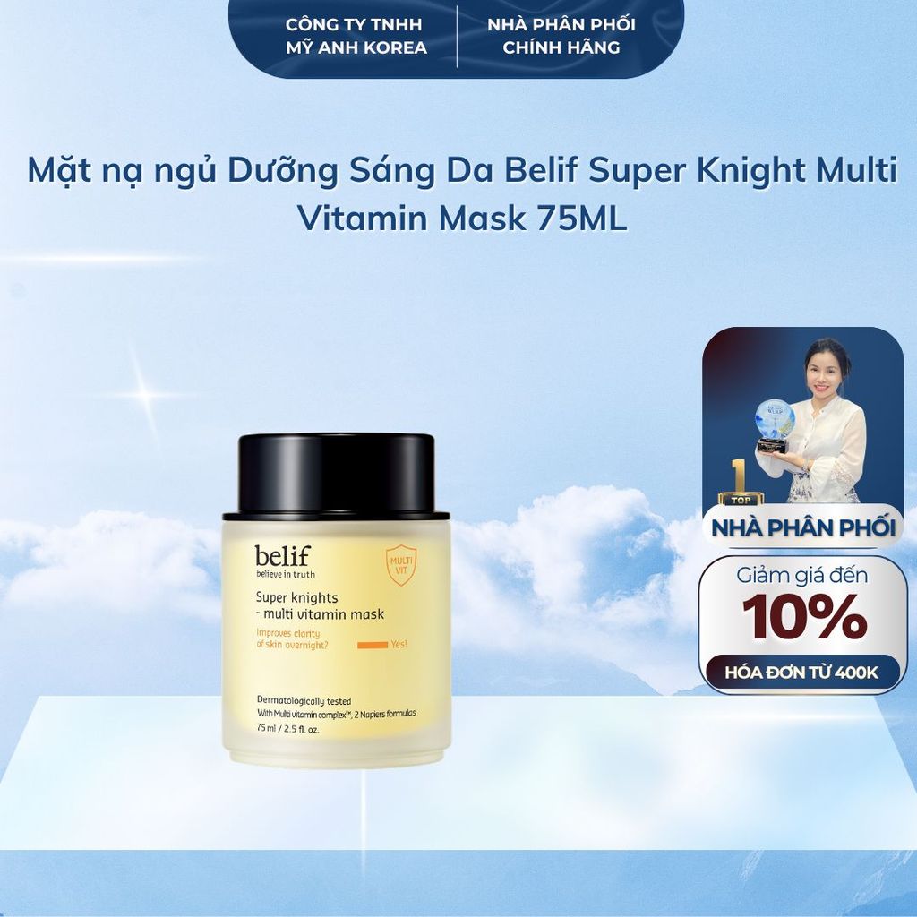 Mặt nạ ngủ Belif Multi Vitamin Mask dưỡng ẩm và phục hồi da chuyên sâu 75ml