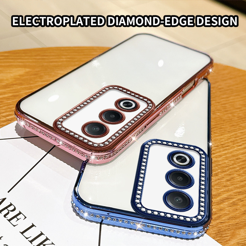 Oppo A3PRO A3 Pro CPH2639 A3PRO CPH2665 Vỏ điện thoại mềm trong suốt mạ điện có vỏ kim cương sang tr